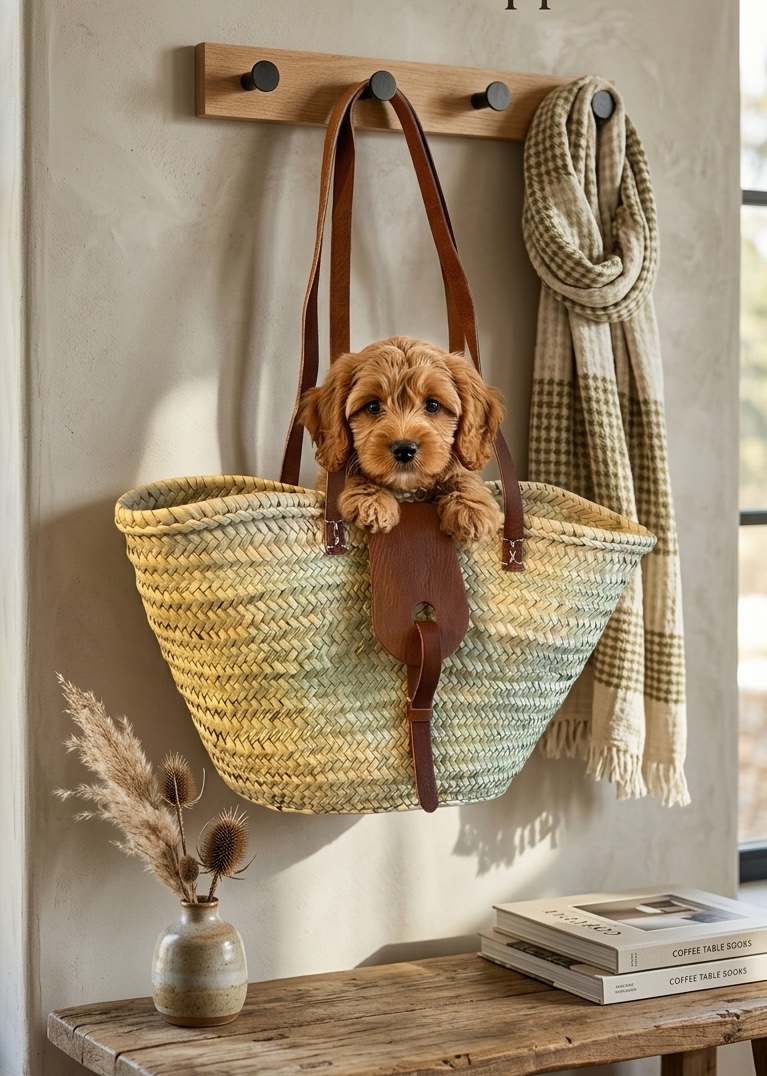 Natural Straw Tote — handcrafted Moroccan straw tote